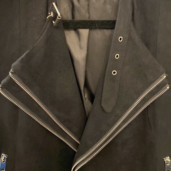 Bianca Black Suede Blazer Size Medium - Picture 7 of 8